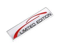 HHF Autocollants 1pc 9cm * 2.4cm Métal 3D Autocollants Voiture Limited Edition Emblem Badge Stickers for Les Voitures universelles (Color Name : Sliver)
