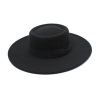 HHF Caps et Chapeaux 8.5cm Big Brim Fedora Chapeau de Fedora pour Femmes Nouveau Couleur Solide Jazz Top Chapeau de Jazz avec Bow Bow Automne Hiver Gentleman élégant