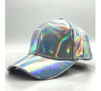 HHF Caps et Chapeaux Chapeau Hip-hop de Mode Luxe Couleur Arc-en-Changer Chapeau Retour vers Le Futur Prop Bigbang G-Dragon Casquette de Baseball (Couleur : Silver)