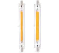 Hhf Home Lighting 10pcs/lot R7s COB LED R7s 78mm/118mm/189mm 4w/5w/7w/13w/15w Double Ended Lumière LED Lampe Tube De Verre, 110v Warm White, 118 * 14mm-7W