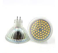 HHF LED Bulbs Lamps, Ampoule de LED 12V / 220V GU5.3 MR16 SMD2835 40LED / 60led Verre Boîtier de verre LED Énergie Sauvette Coupe Forme Spot Light (Émission de la couleur : Cold White)