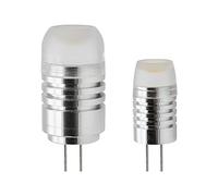 HHF Lot de 10 mini ampoules LED 12 V CC G4 1 W/2 W en aluminium (blanc chaud, 2 W)
