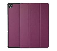 HHF Tab Accessories Étui à rabat en cuir synthétique à trois volets avec support, coque rigide portable compatible avec Lenovo Tab P11 2ème 11,5" tb-350FU (violet)