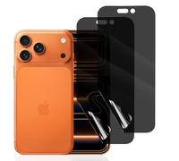 Hhfcryst 2 Pièces Anti-Espion Film Protection pour iPhone 17 Pro Max, Hydrogel Film Protecteur d'Écran Confidentialité en TPU Souple, Auto-Réparation, Anti-Bulles, Couverture Complète Bord à Bord