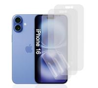 Hhfcryst Film de protection d'écran hydrogel mat pour iPhone 16, 3 pièces anti-rayures, anti-éblouissement, film de protection TPU, film hydrogel haute sensibilité anti-empreintes digitales