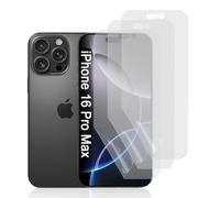 Hhfcryst Film de protection d'écran hydrogel mat pour iPhone 16 Pro Max, 3 pièces anti-rayures, anti-éblouissement, film de protection TPU, film hydrogel haute sensibilité anti-empreintes digitales