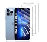 Hhfcryst Film Hydrogel de Protection pour iPhone 13 Pro Max, 3 Pièces TPU protections d'écran HD Transparent Souple(Verre non trempé)