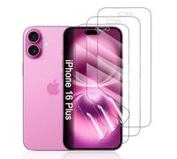 Hhfcryst Film Hydrogel de Protection pour iPhone 16 Plus, 3 Pièces TPU protections d'écran HD Transparent Souple(Verre non trempé)