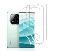 Hhfcryst Film Hydrogel de Protection pour Redmi Note 14 Pro /14 Pro+, 3 Pièces TPU protections d'écran HD Transparent Souple(Verre non trempé)