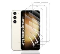 Hhfcryst Film Hydrogel de Protection pour Samsung Galaxy S23+, 3 Pièces TPU protections d'écran HD Transparent Souple(Verre non trempé)