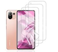 Hhfcryst Film Hydrogel de Protection pour Xiaomi 11 Lite 5G NE, 3 Pièces TPU protections d'écran HD Transparent Souple(Verre non trempé)