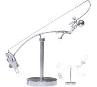 HHFDDP Sculpture Cinétique Pêche Équilibre | Décoration Bureau Apaisante et Interactive | Art Dynamique sur Le Thème du Pêcheur | Idée Cadeau Originale pour Passionnés de Pêche