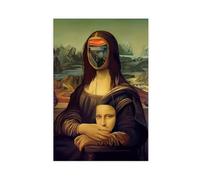 HHFDDSWY Poster humoristique Mona Lisa Art mural Accessoires décoratifs pour la maison Cadeaux (16)