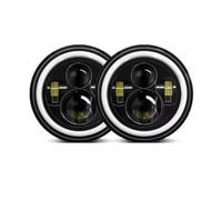 Hhfksci Phare Avant 7" Phare Pour VW Pour Coccinelle Classique Pour Santana PS10 2004 2 Pièces Universel Pouces Led Voiture Moto DRL H4