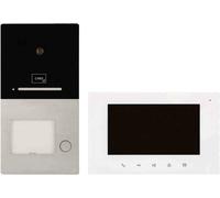 HHG Villa AP Set 1 RL Interphone vidéo Set complet aluminium (brossé), blanc
