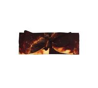 HHGFASD Bandeau à nœud pour bébé motif loups en flammes - Bandeau en polyester doux, doux pour la peau et extensible pour nourrissons de 0 à 6 mois