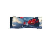 HHGFASD Bandeau bébé motif petite fleur rouge sous le ciel - Bandeau en polyester doux, doux pour la peau et extensible pour nourrissons de 0 à 6 mois