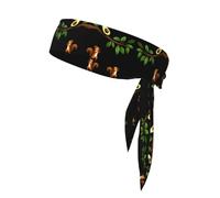 HHGFASD Bandeau de sport à motif écureuil et avocat pour homme et femme, doux et respirant, évacuation de l'humidité athlétique