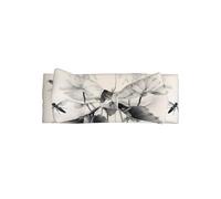 HHGFASD Bandeau en polyester doux, doux pour la peau et extensible pour nourrissons de 0 à 6 mois Motif peinture à l'encre de lotus