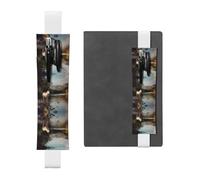 HHGFASD Black Horses by The River Trousse à crayons en cuir PVC 2 en 1 antidérapant pour comptes de voyage, blanc, One Size, Sac à dos d'école