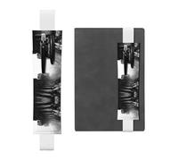 HHGFASD Black Mountain Mist Over The Stone Steps Trousse à crayons en cuir PVC 2 en 1 antidérapant Rangement essentiel pour les comptes de voyage, blanc, One Size, Sac à dos d'école