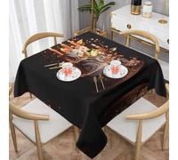 HHGFASD Candles on the cake Nappe décorative carrée imperméable infroissable réutilisable pour cafés, buffets, pique-niques, mariages, fêtes - 137,2 x 137,2 cm