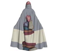 HHGFASD Cape à capuche d'Halloween pour adulte avec motif d'amour empilable confortable et douce avec grand bord adaptée pour les fêtes et les rassemblements