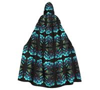HHGFASD Cape à capuche d'Halloween pour adulte Motif colonie de fourmis fluo confortable et douce avec grand bord adapté pour les fêtes dansantes et les rassemblements