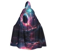 HHGFASD Cape à capuche pour adulte Halloween Les étoiles tombent. Motif confortable et doux avec un grand bord adapté pour les soirées dansantes et les rassemblements