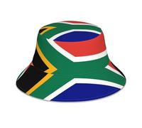 HHGFASD Chapeau bob réfléchissant double face drapeau Afrique du Sud pliable pour plage camping noir