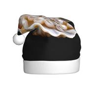 HHGFASD Chapeau de Noël à motif de coquilles de perles clignotantes pour adulte, matériau doux et léger