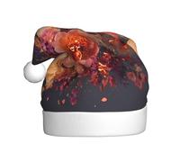 HHGFASD Chapeau de Noël à motif fleurs brûlantes pour adulte, matériau doux et léger