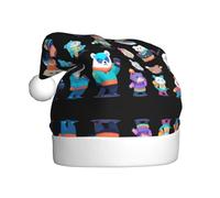 HHGFASD Chapeau de Noël pour adulte avec motif d'ours pixels, doux et léger