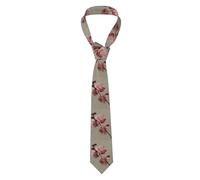 HHGFASD Cravate pour homme avec motif fleur de prunier douce et confortable, ne se déforme pas, résistante à la décoloration, durable avec une excellente verticalité