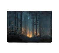 HHGFASD Fireflies in the Forest - Tapis doux, moelleux, absorbant l'eau, durable, pour salon, bureau, table basse, lit, balcon, 203,2 x 147,3 cm