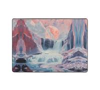 HHGFASD Glacier melts - Tapis doux, moelleux, absorbant l'eau, durable - Pour salon, bureau, table basse, lit, balcon, 203,2 x 147,3 cm