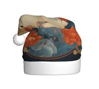 HHGFASD Le chapeau de Noël à motif lapin derrière l'écran pour adulte est doux et léger