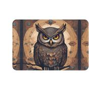 HHGFASD Paillasson 40,6 x 61 cm Motif Chouette Croyances - Absorbant l'eau - Antidérapant - Pour les portes d'entrée, les entrées et les salles de bains