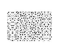 HHGFASD Paillasson de 40,6 x 61 cm - Motif à pois noirs et blancs - Antidérapant - Pour portes d'entrée, entrées et salles de bains