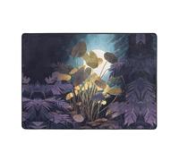 HHGFASD Plants under the moonlight - Tapis doux, moelleux, absorbant l'eau, durable, pour salon, bureau, table basse, lit, balcon, 203,2 x 147,3 cm