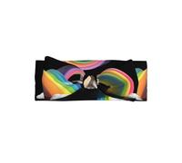 HHGFASD Rainbow meets a cat Pattern Baby Bow Headband - Bandeau en polyester doux, doux pour la peau et extensible pour nourrissons de 0 à 6 mois