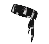 HHGFASD Serre-tête de sport à motif de couple de squelettes heureux pour homme et femme, doux et respirant, évacuation de l'humidité, athlétique