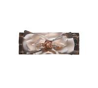 HHGFASD Serre-tête pour bébé avec motif roses dans le filet - Bandeau en polyester doux, doux pour la peau et extensible pour les nourrissons de 0 à 6 mois