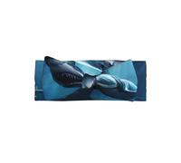 HHGFASD Superbe bandeau à nœud pour bébé à motif requin blanc - Bandeau en polyester doux, doux pour la peau et extensible pour les nourrissons de 0 à 6 mois