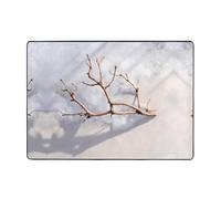 HHGFASD Tapis à motif Dead branches on the snow - Tapis doux, moelleux, absorbant l'eau, durable, pour salon, bureau, table basse, lit, balcon, 203,2 x 147,3 cm