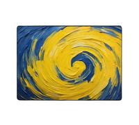 HHGFASD Tapis à motif spiralé eddy - Tapis doux, moelleux, absorbant l'eau, durable - Pour salon, bureau, table basse, lit, balcon, 203,2 x 147,3 cm