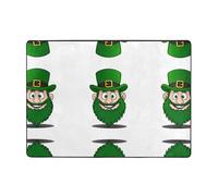 HHGFASD Tapis doux, moelleux, absorbant l'eau, durable, motif vieil homme de Saint-Patrick, 203,2 x 147,3 cm, pour salon, bureau, table basse, lit, balcon