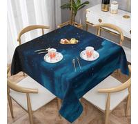 HHGFASD The beauty under the night sky Nappe décorative carrée 152,4 x 152,4 cm, imperméable, infroissable, réutilisable pour cafés, buffets, pique-niques, mariages, fêtes