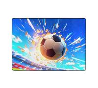 HHGFASD The Flying Soccer Ball - Tapis doux, moelleux, absorbant l'eau, durable, pour salon, bureau, table basse, lit, balcon, 203,2 x 147,3 cm