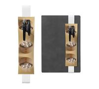 HHGFASD Trousse 2 en 1 en cuir PVC avec motif boulettes de viande noires dans un panier à crayons antidérapant pour les comptes de voyage, blanc, One Size, Sac à dos d'école